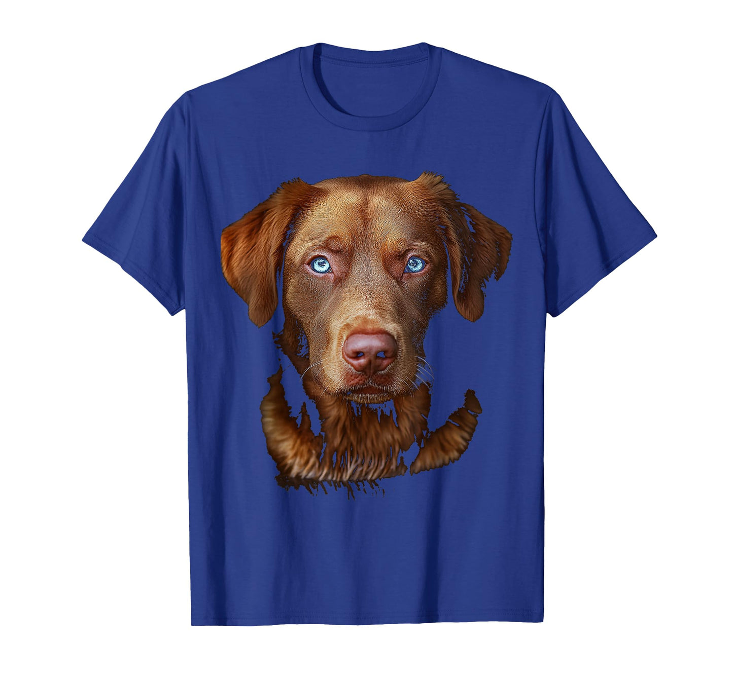 Chesapeake Bay Retriever Dog Motif Pet Art Blue Eyes T-Shirt for Men Women Kids