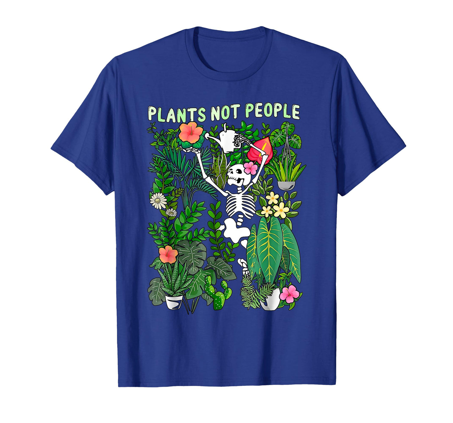 Plants Not People Skeleton Funny Halloween Costume Gardener T-Shirt