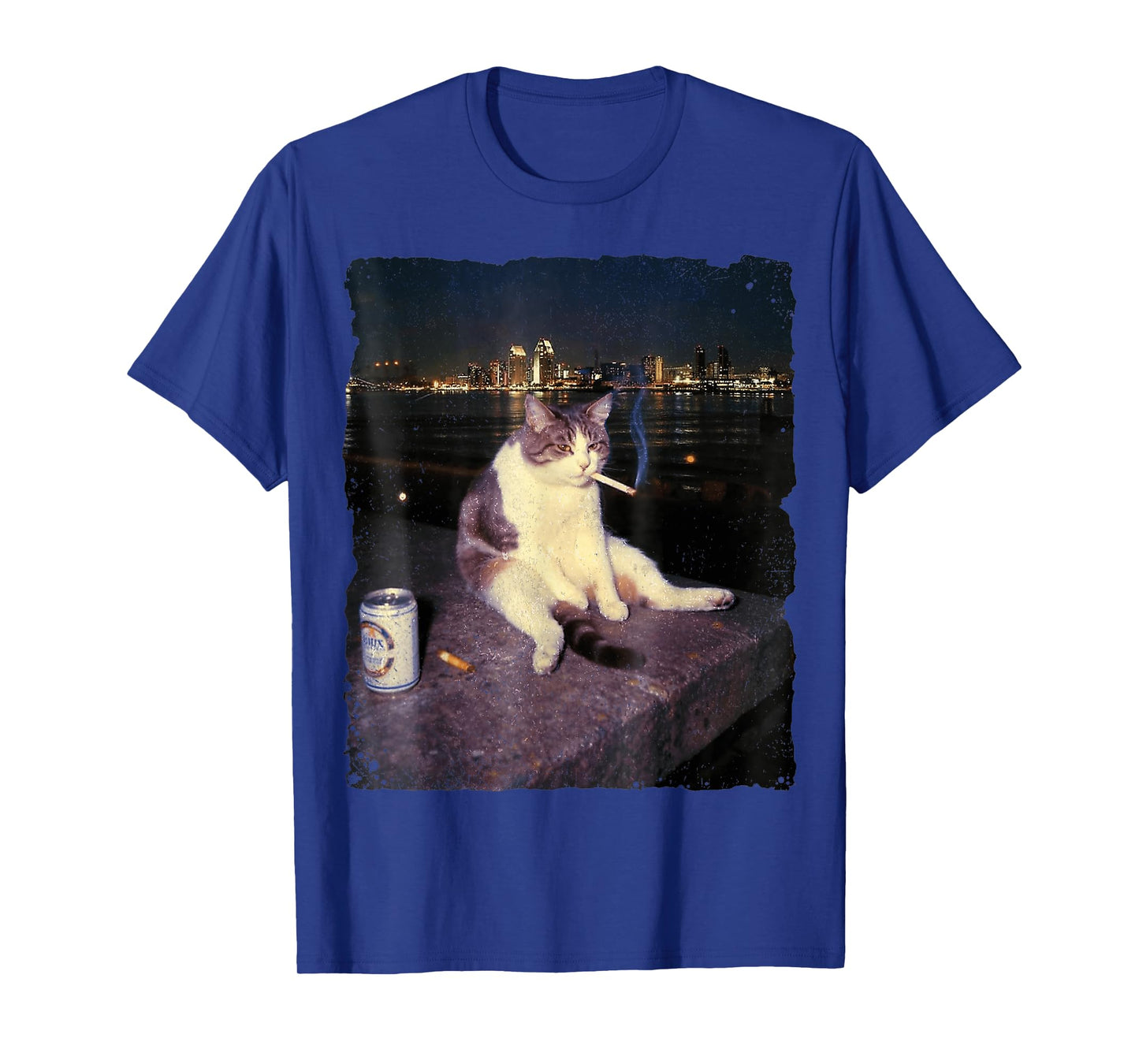 Cigarette Kitten Funny Smoking Cat Meme Stupid Brainrot T-Shirt