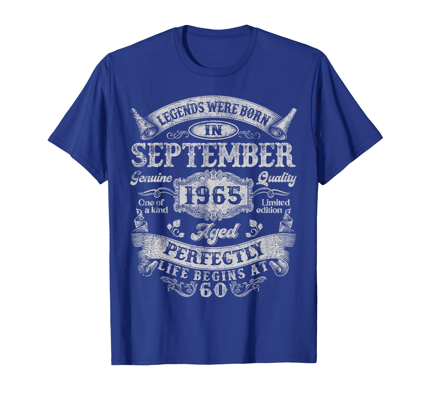 Legend Were Born In September 1965 Vintage 60th Birthday Men T-Shirt