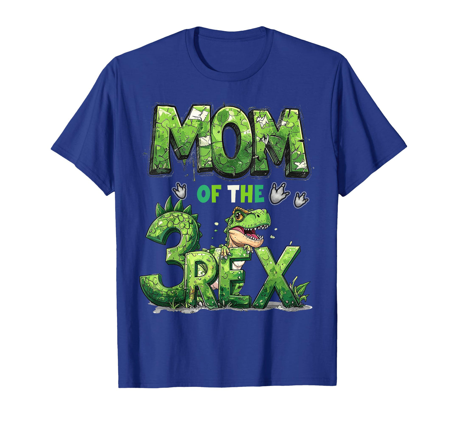 Mom of The Three Rex Birthday Boy Dinosaur Family Matching T-Shirt
