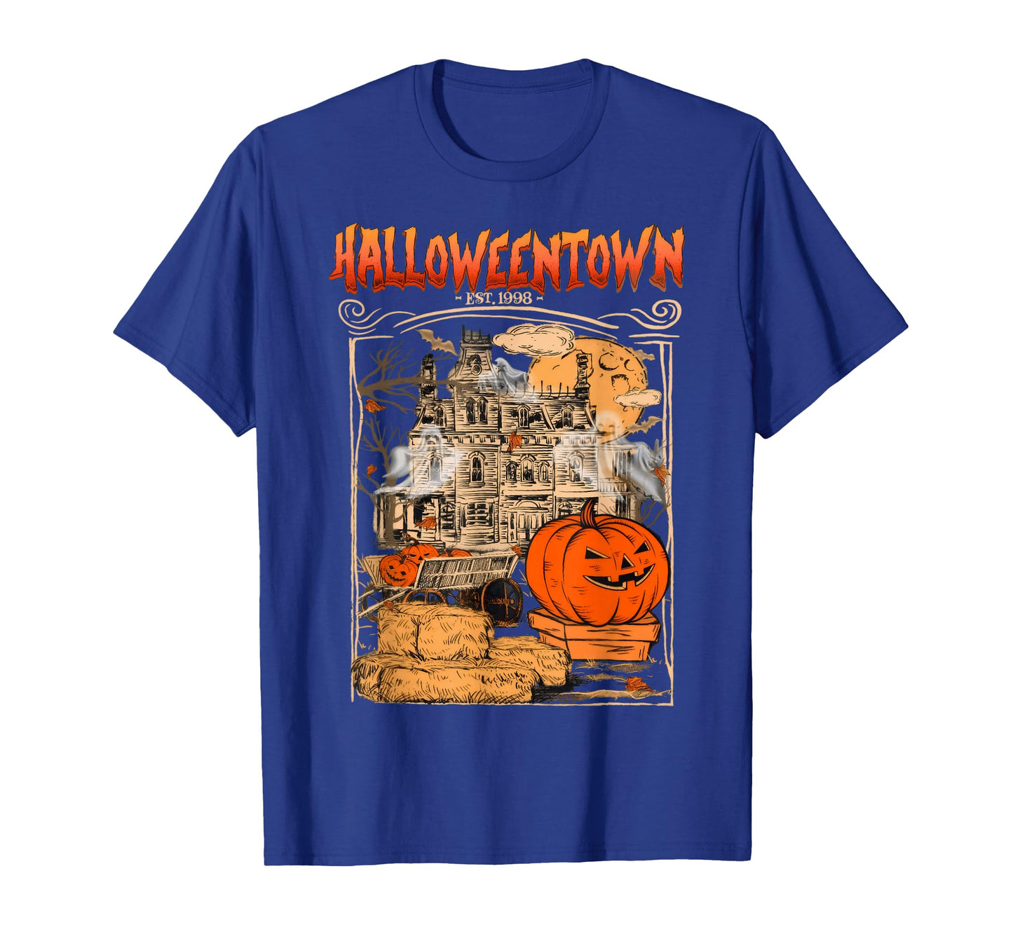 Funny Halloween Pumpkin Town Ghost Friends Family Series T-Shirt