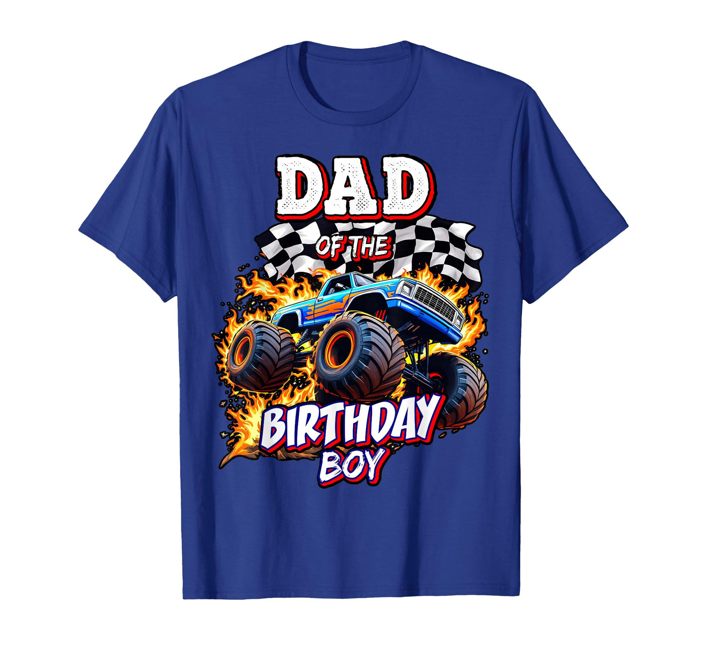 Dad of the Birthday Boy Monster Truck Birthday Novelty T-Shirt