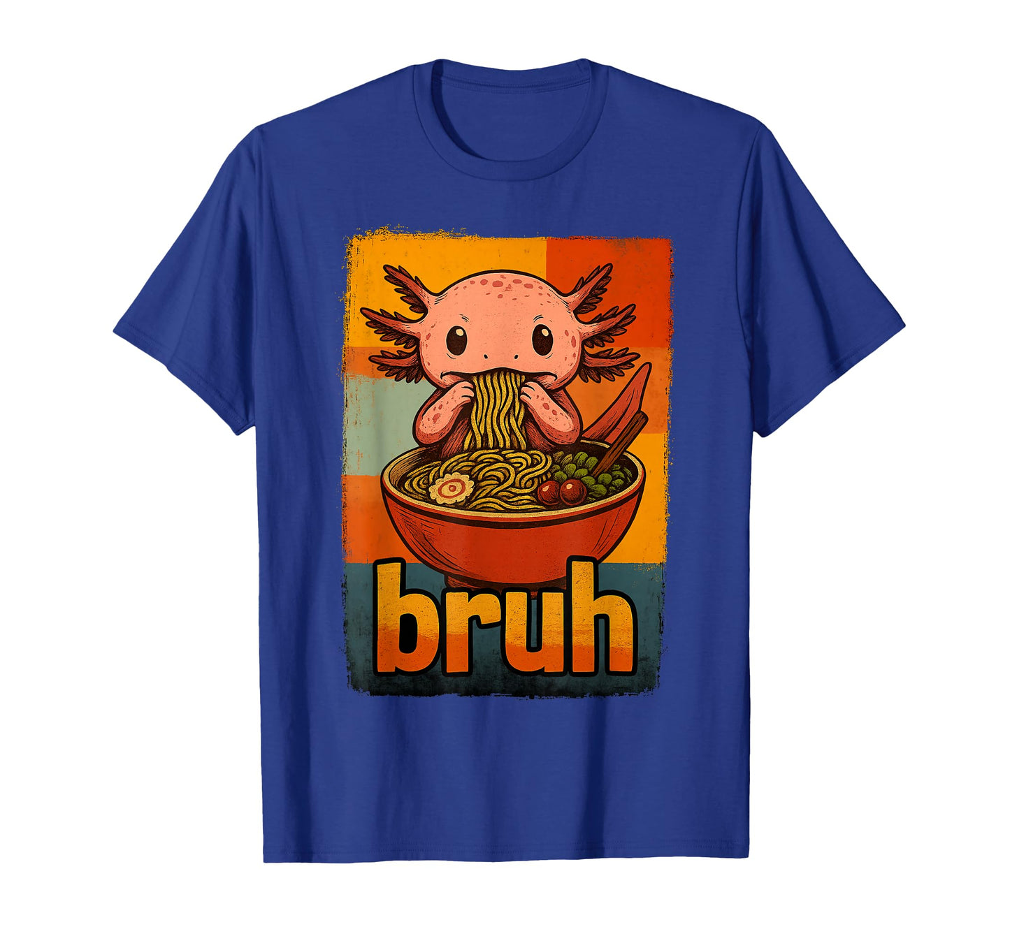 Axolotl Eating Japanese Ramen Noodles Gifts Men Women Kid T-Shirt