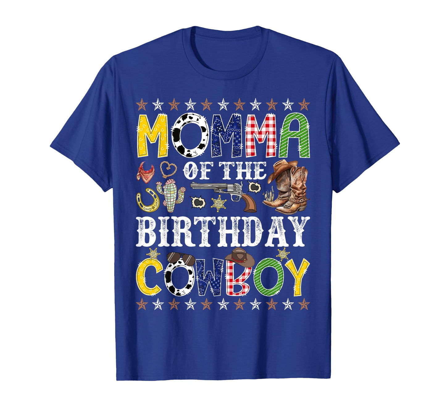 Momma Of The Birthday Cowboy Western Rodeo Momma T-Shirt