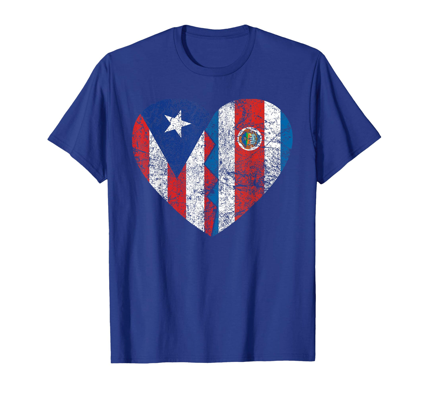 Costa Rican Puerto Rican Flags | Puerto Rico Costa Rica T-Shirt