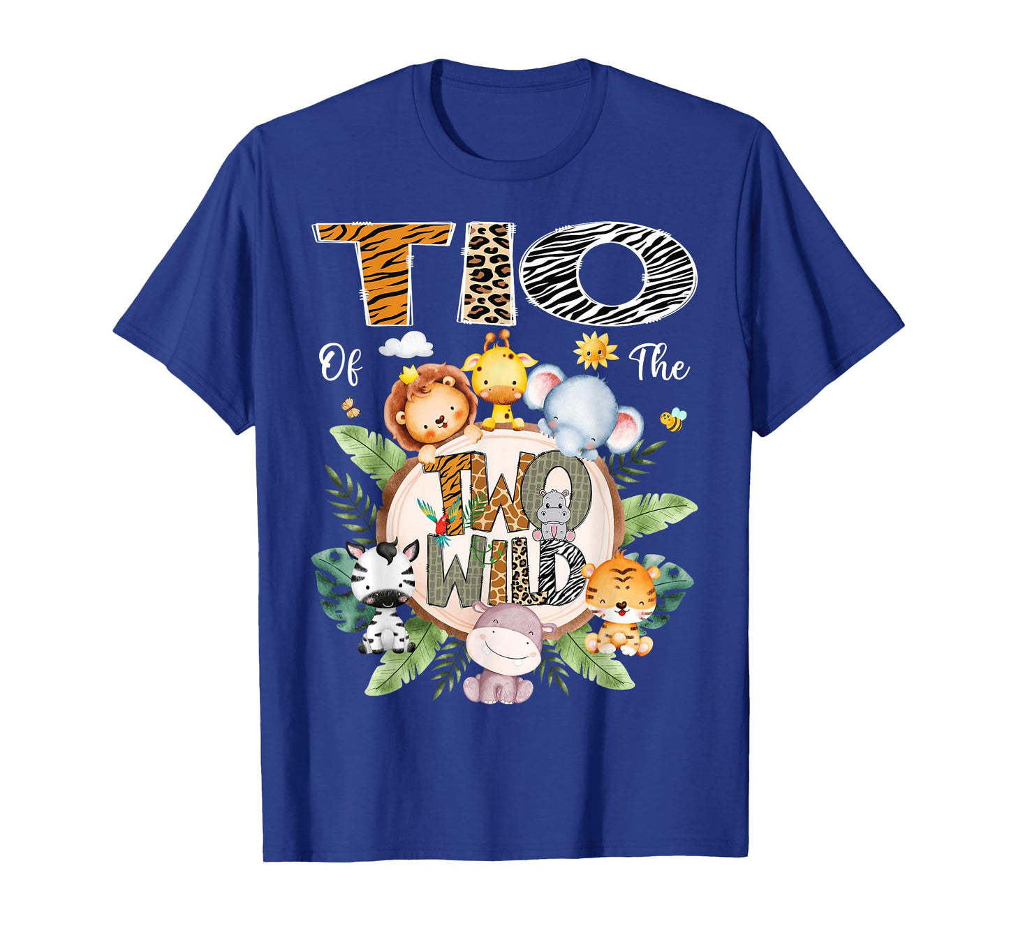 Tio Of The Two Wild 2Nd Birthday Safari Jungle Animal T-Shirt
