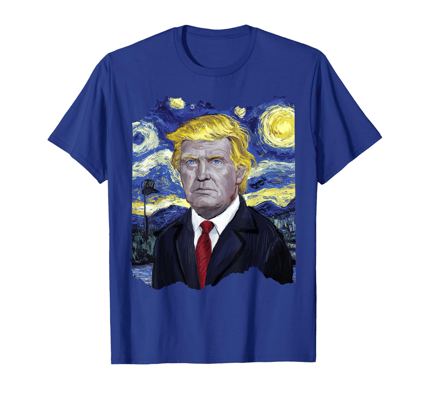 Donald Trump President Van Gogh Art Painting Star Sky Night T-Shirt