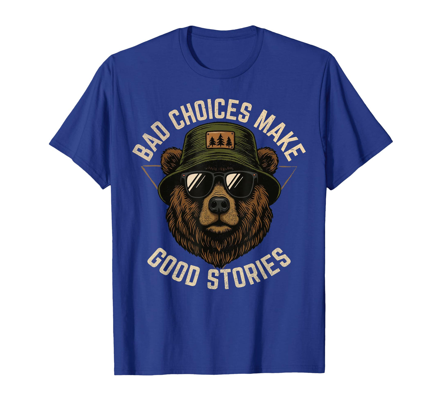 Funny Graphic Vintage Bear Bad Choices Make Good Stories T-Shirt