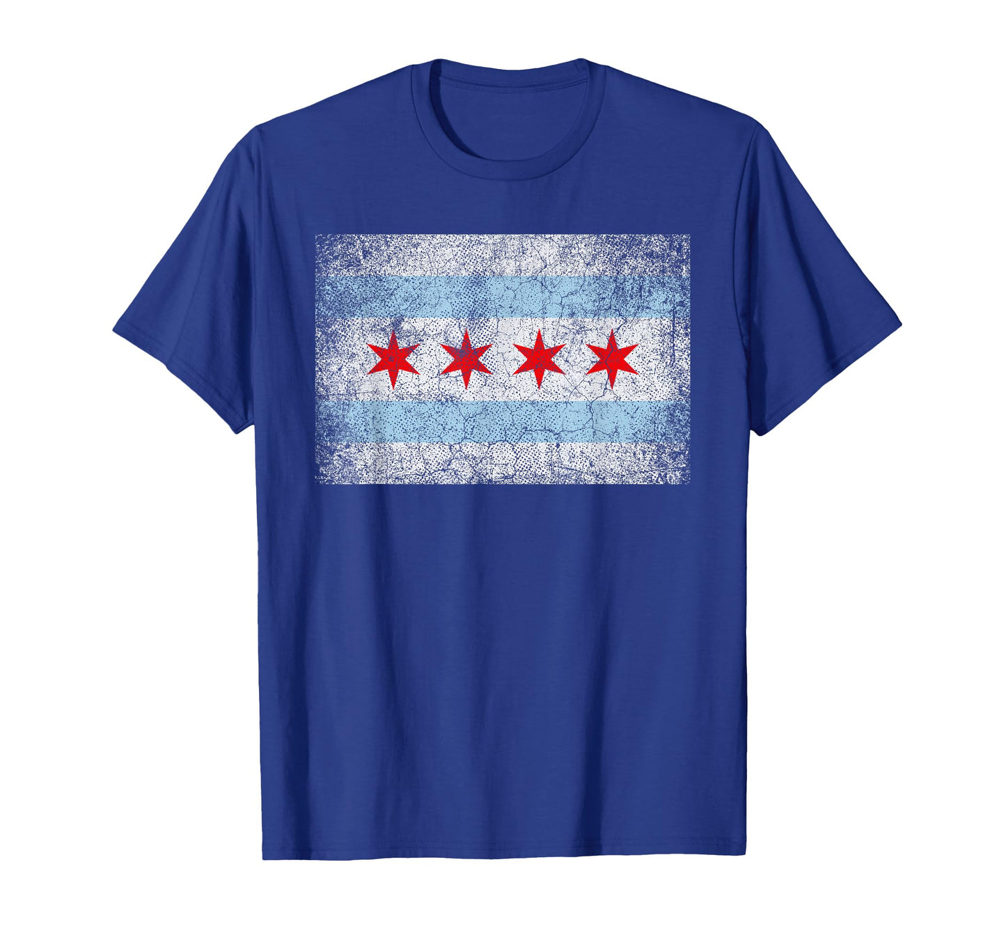 Chicago Flag Distressed Vintage Style Pride Men Women T-Shirt