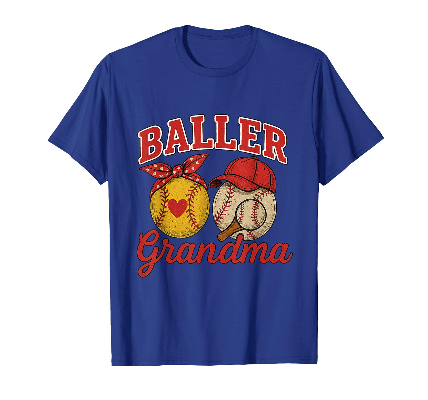 Softball and Baseball Lover Grandma Perfect Mother’s Day T-Shirt