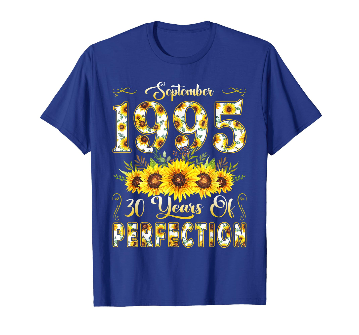 30 Year Old September 1995 Sunflower 30th Birthday Women T-Shirt