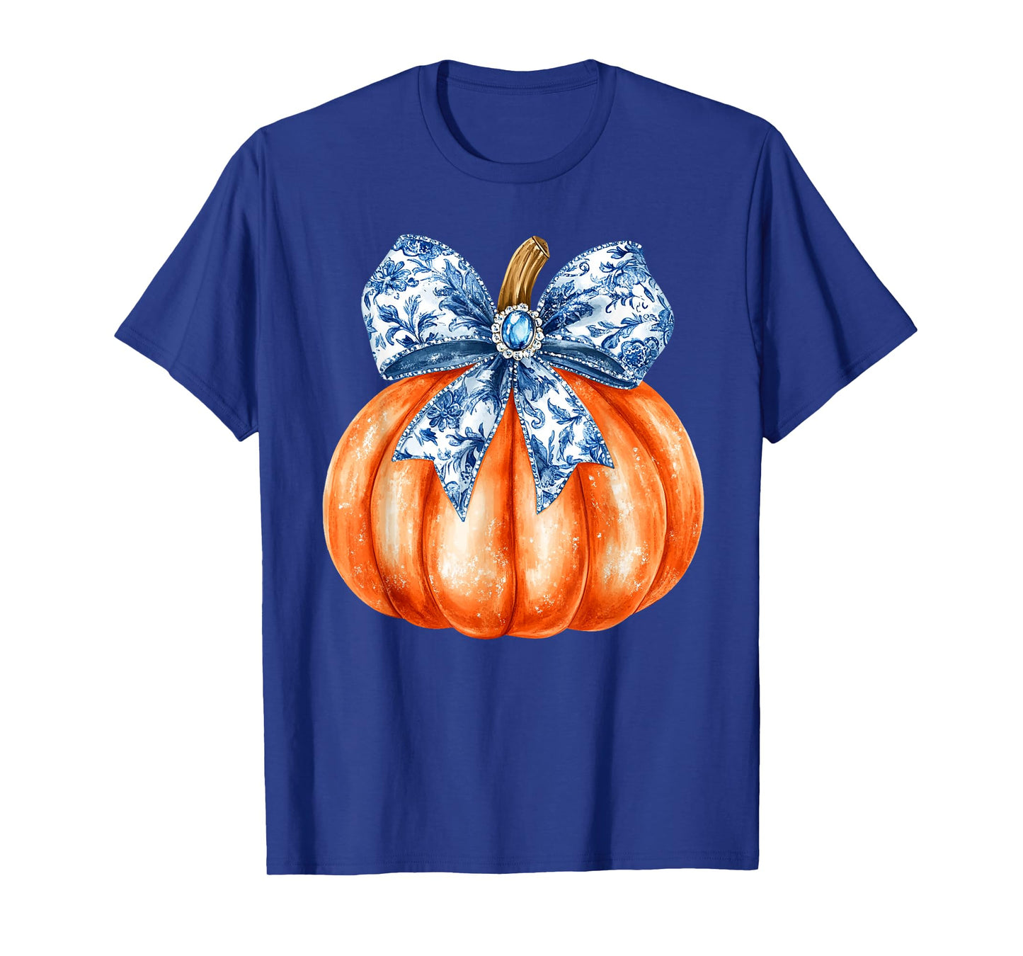 Trendy Pumpkin Aesthetic Chinoiserie Coquette Toile de Jouy T-Shirt