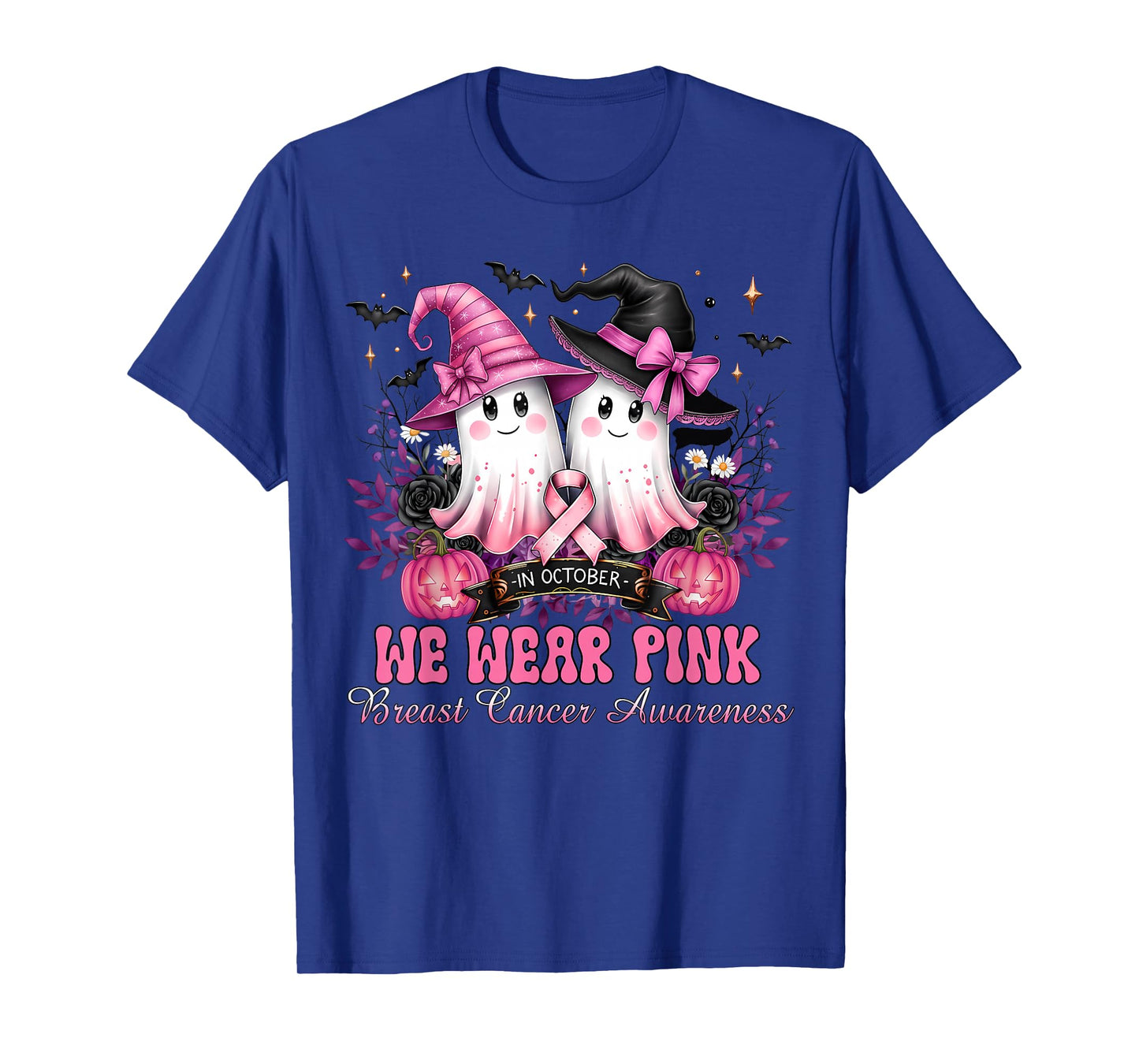 Breast Cancer Halloween for Women in October We Wear Pink T-Shirt