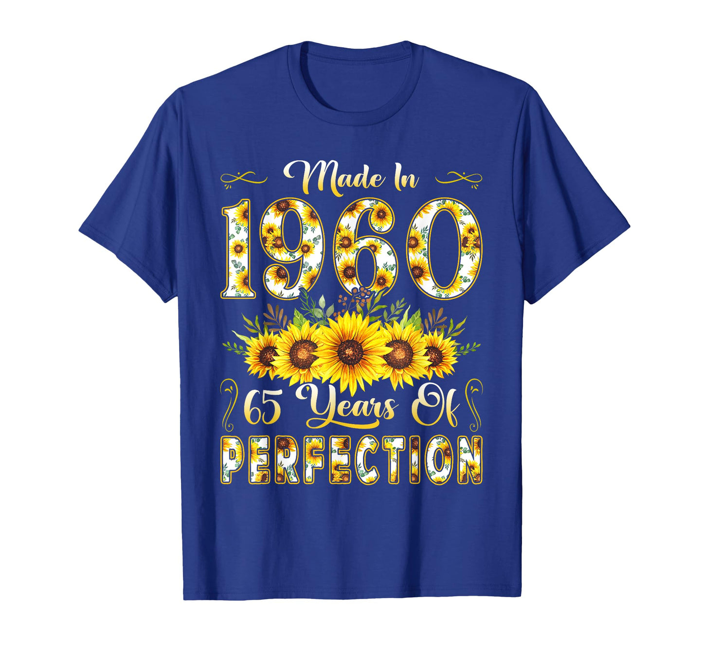 65 Year Old Made In 1960 Sunflower 65th Birthday Girl Women T-Shirt