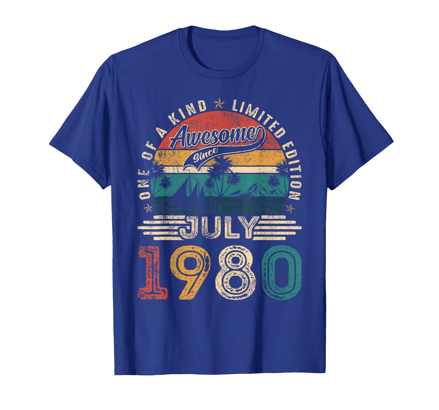 Awesome Since July 1980 Vintage Retro 45th Birthday Men Dad T-Shirt