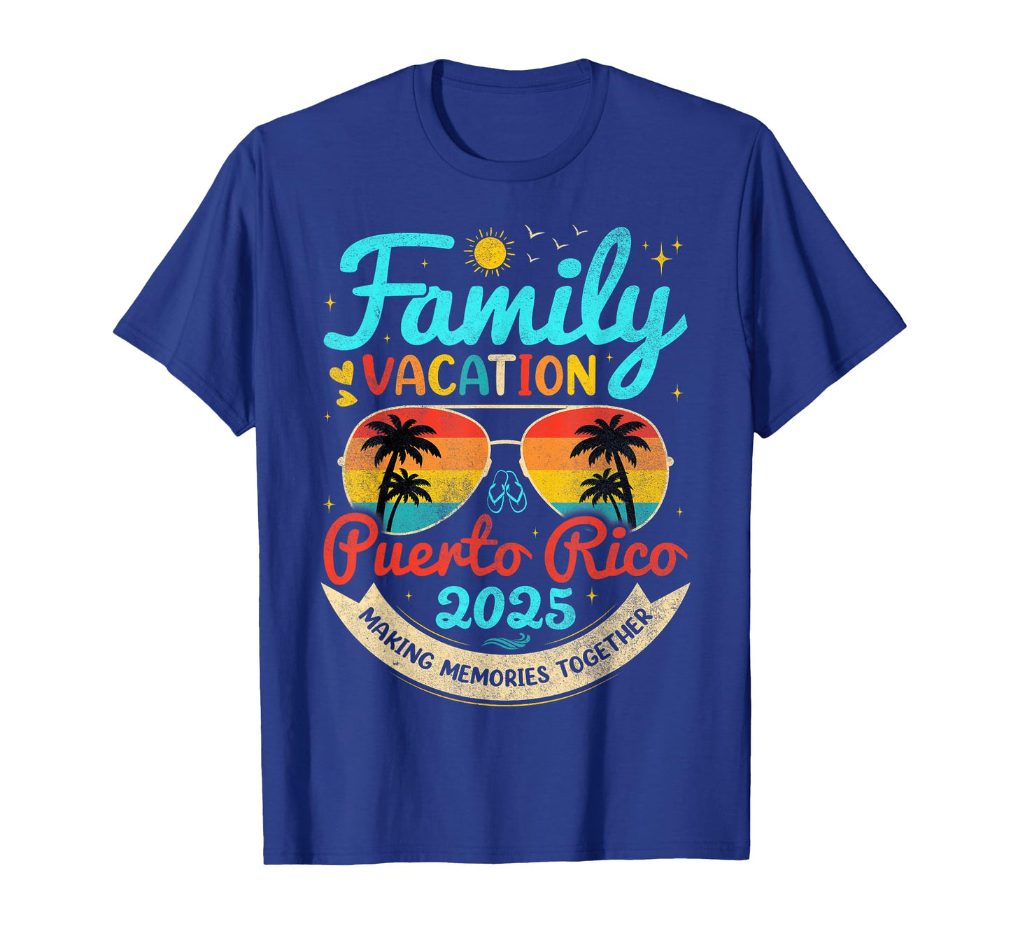 Vintage Family Vacation Puerto Rico 2025 Puerto Rico Beach T-Shirt