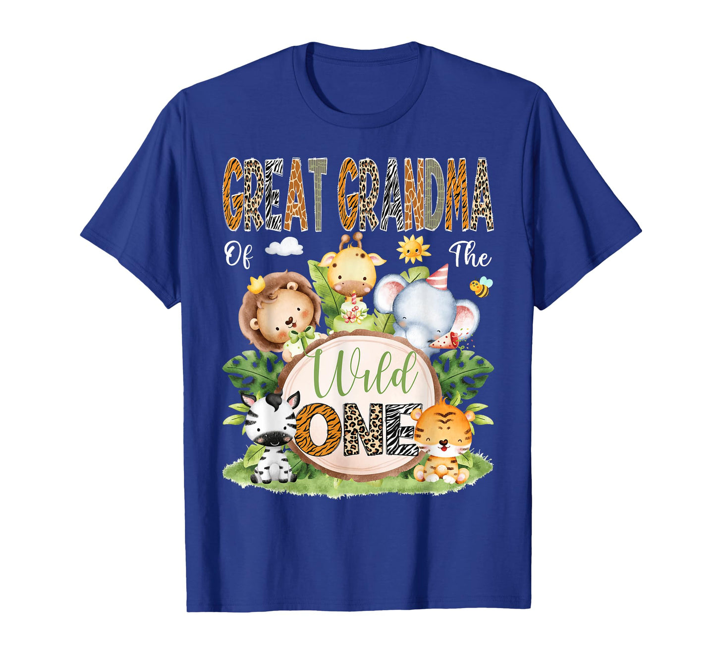 Great Grandma Of The Wild One 1St Birthday Kid Safari Jungle T-Shirt