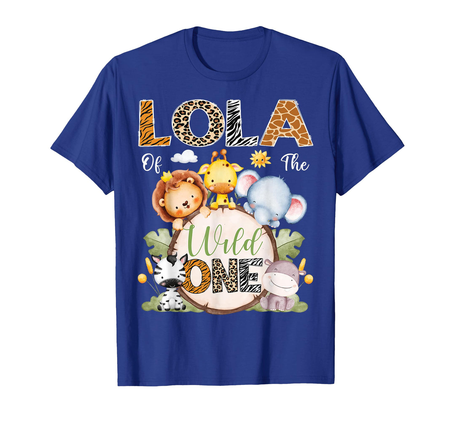 Lola Of The Wild One 1St Birthday Boy Safari Jungle T-Shirt