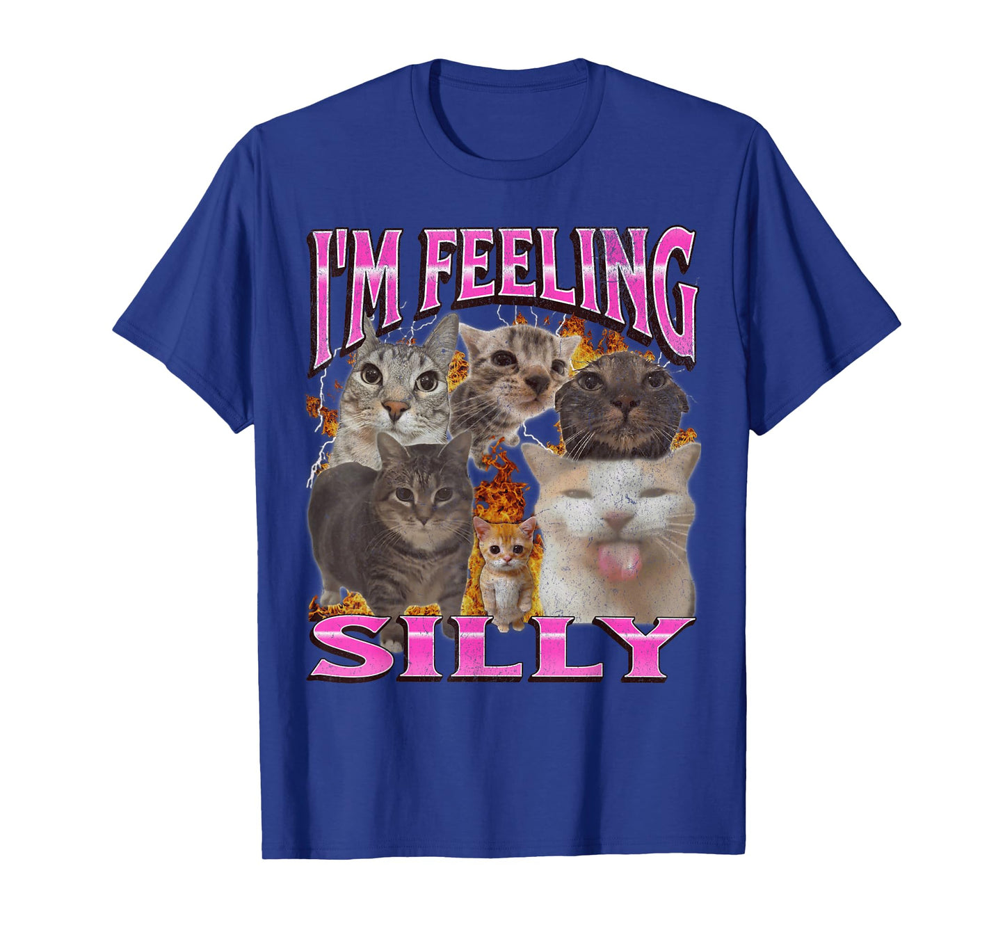 I'm Feeling Silly Funny Cat Meme Bootleg Graphic T-Shirt for Men Women