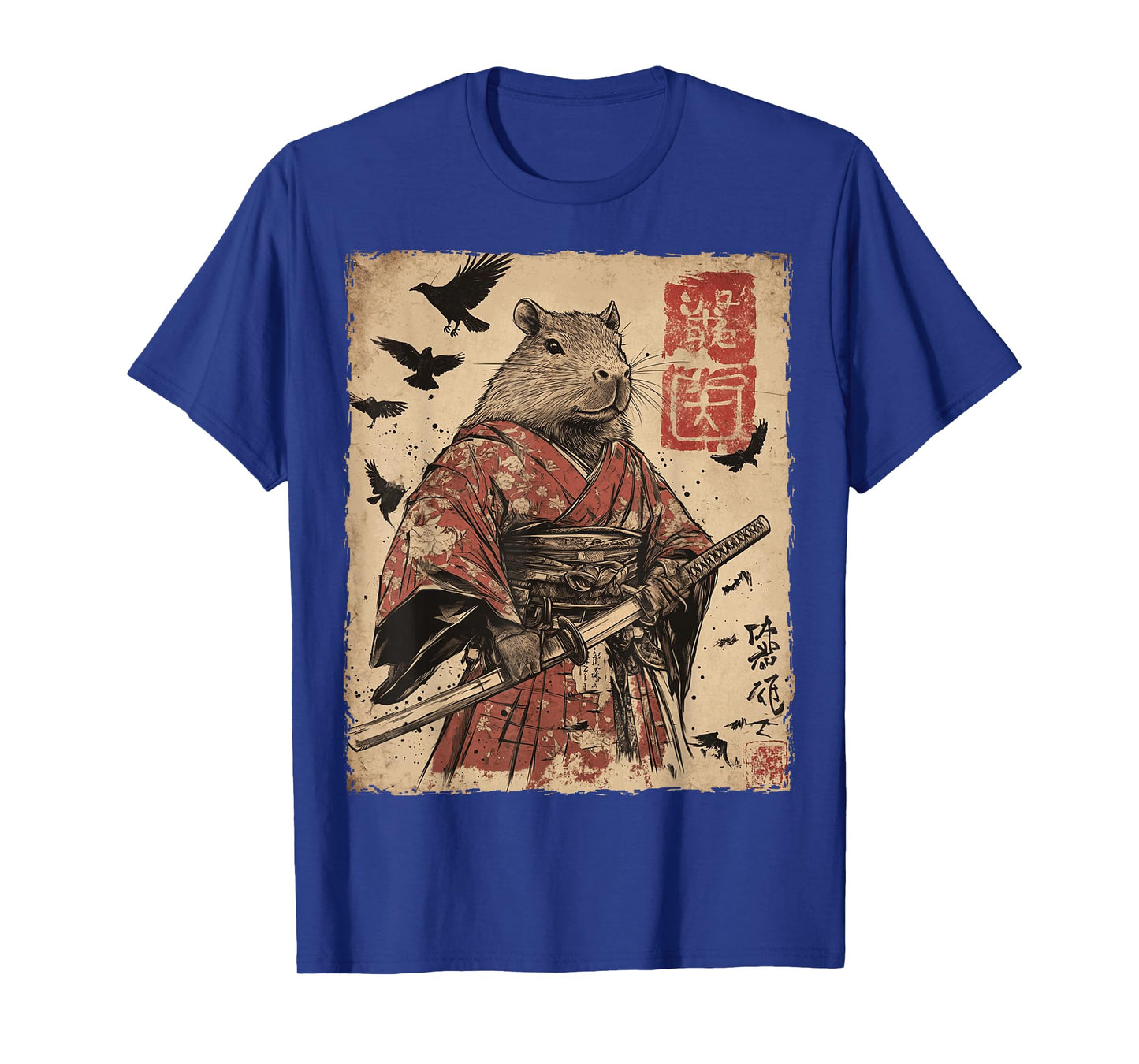 Capybara Samurai Graphic Japanese Warrior Anime T-Shirt