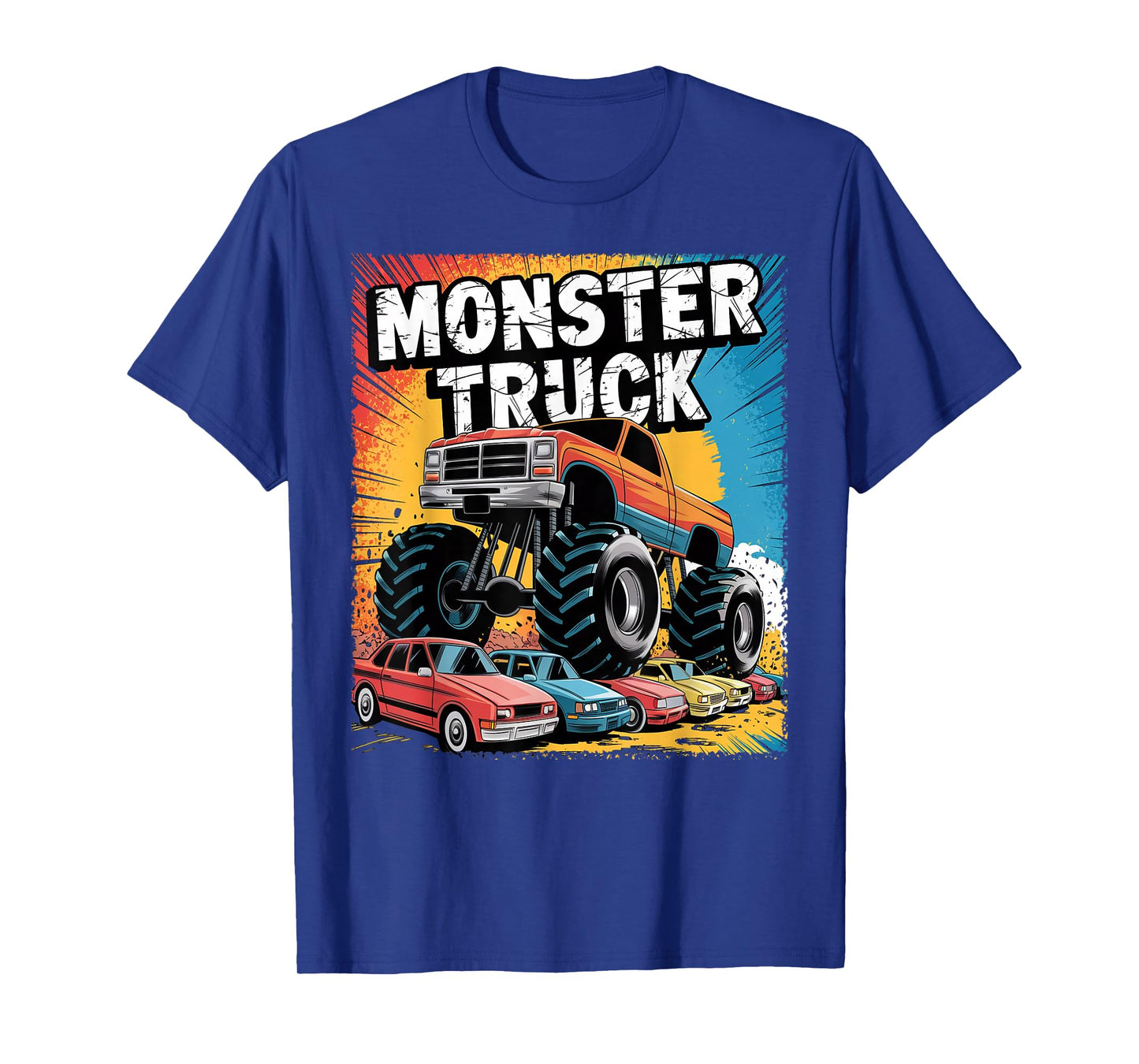 Monster Truck Crushing Cars Apparel for Monster Truck Lovers T-Shirt