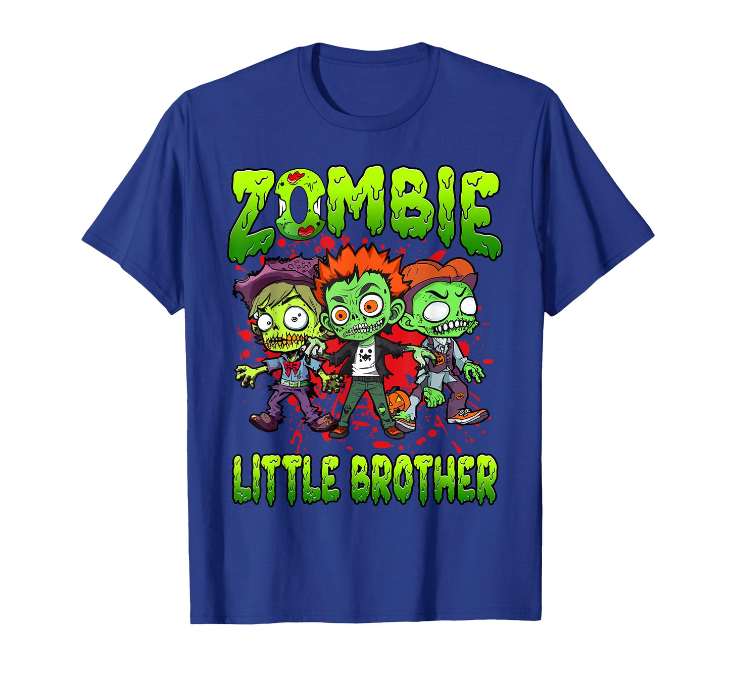 Zombie Little Brother Halloween Costume Family Matching T-Shirt