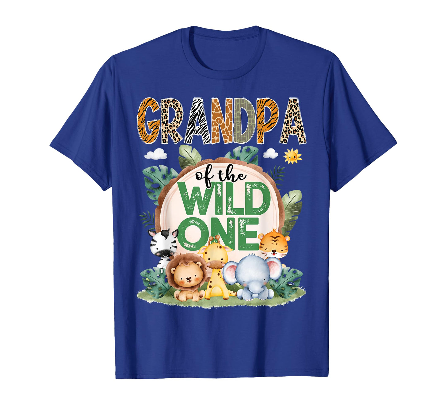 Grandpa Of The Wild One Safari Jungle 1St Birthday Party T-Shirt