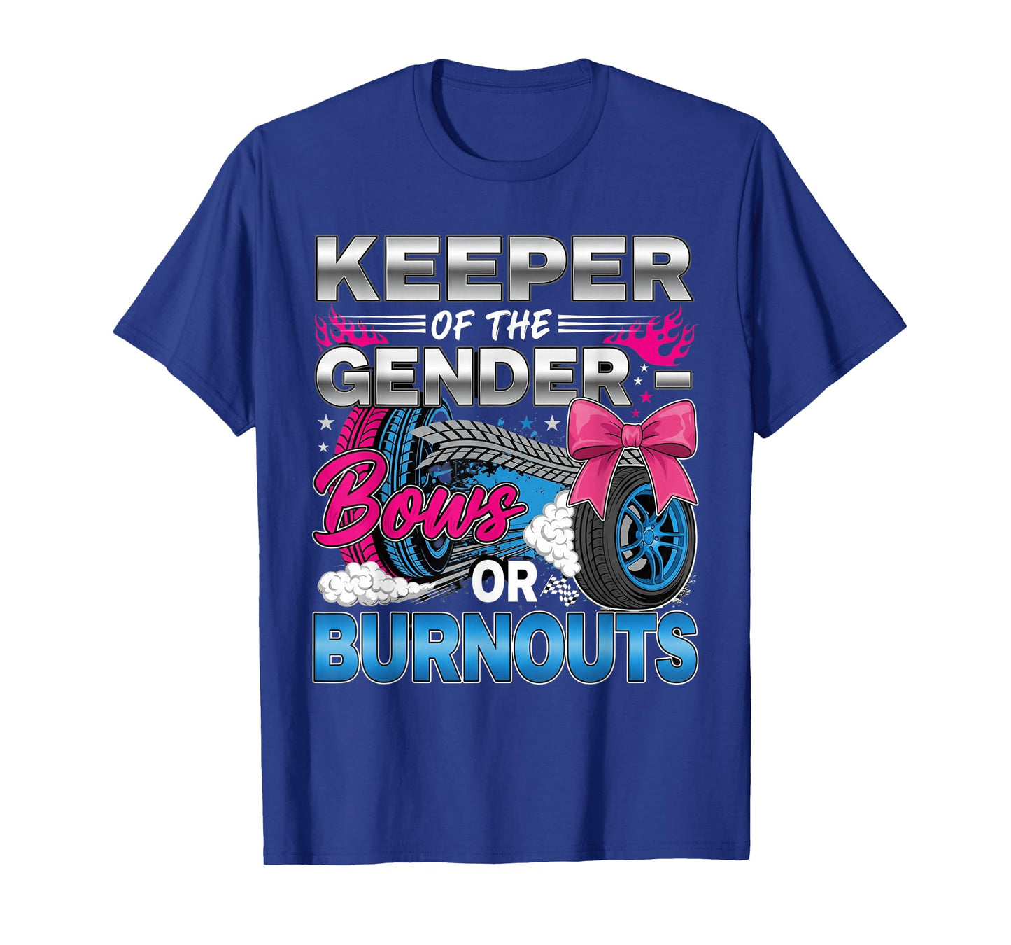 Keeper of the Gender Burnouts or Bows Gender Reveal Party T-Shirt