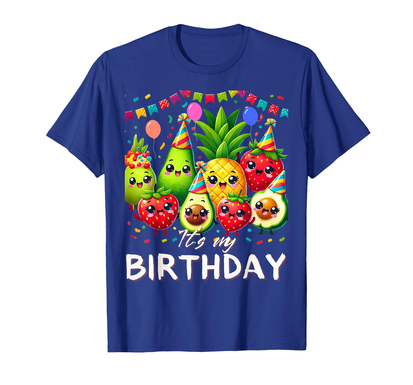 My Birthday Toddler Kids Birthday Boy Girl Funny Fruit T-Shirt