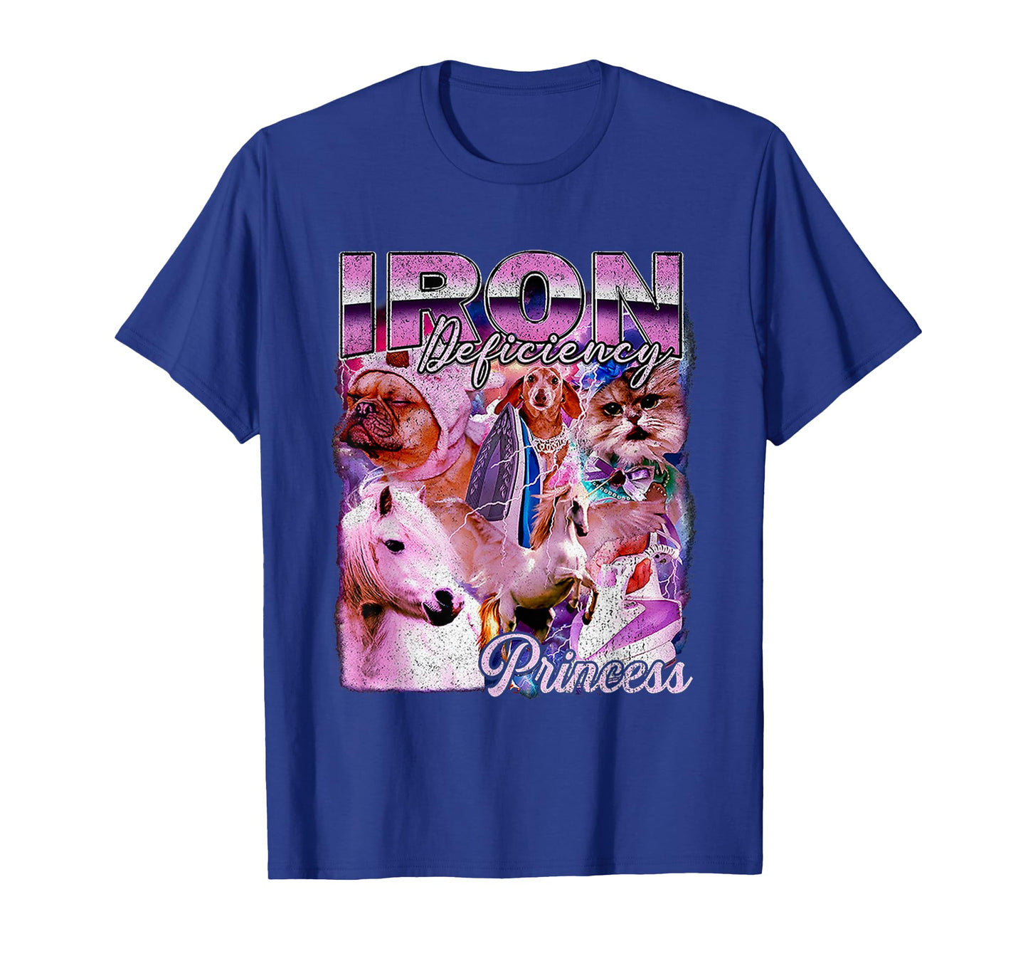 Iron Deficiency Princess Dog Cat Unicorn T-Shirt for Men Women