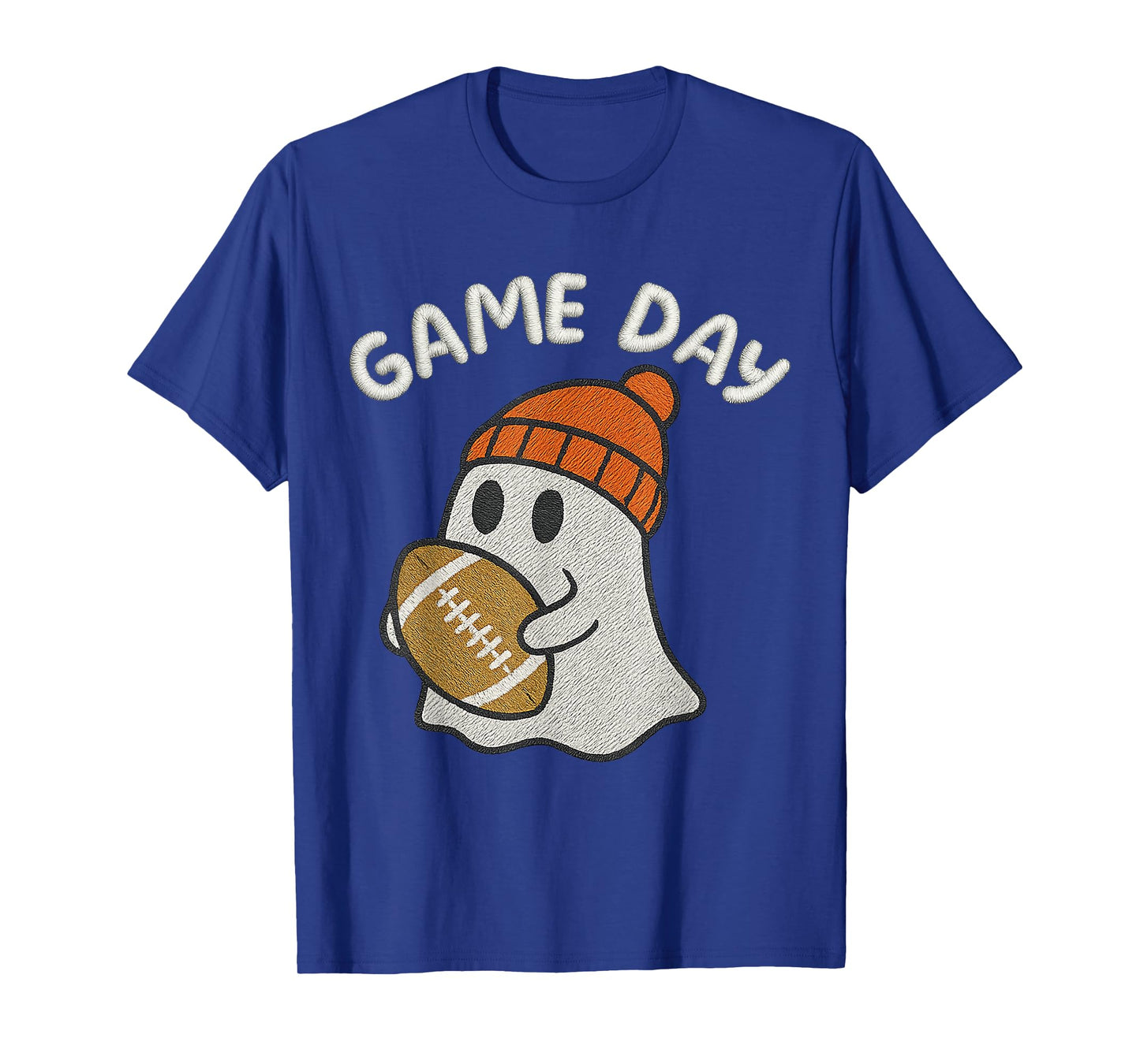 Football Game Day Ghost Halloween Outfit Gifts Family Party T-Shirt