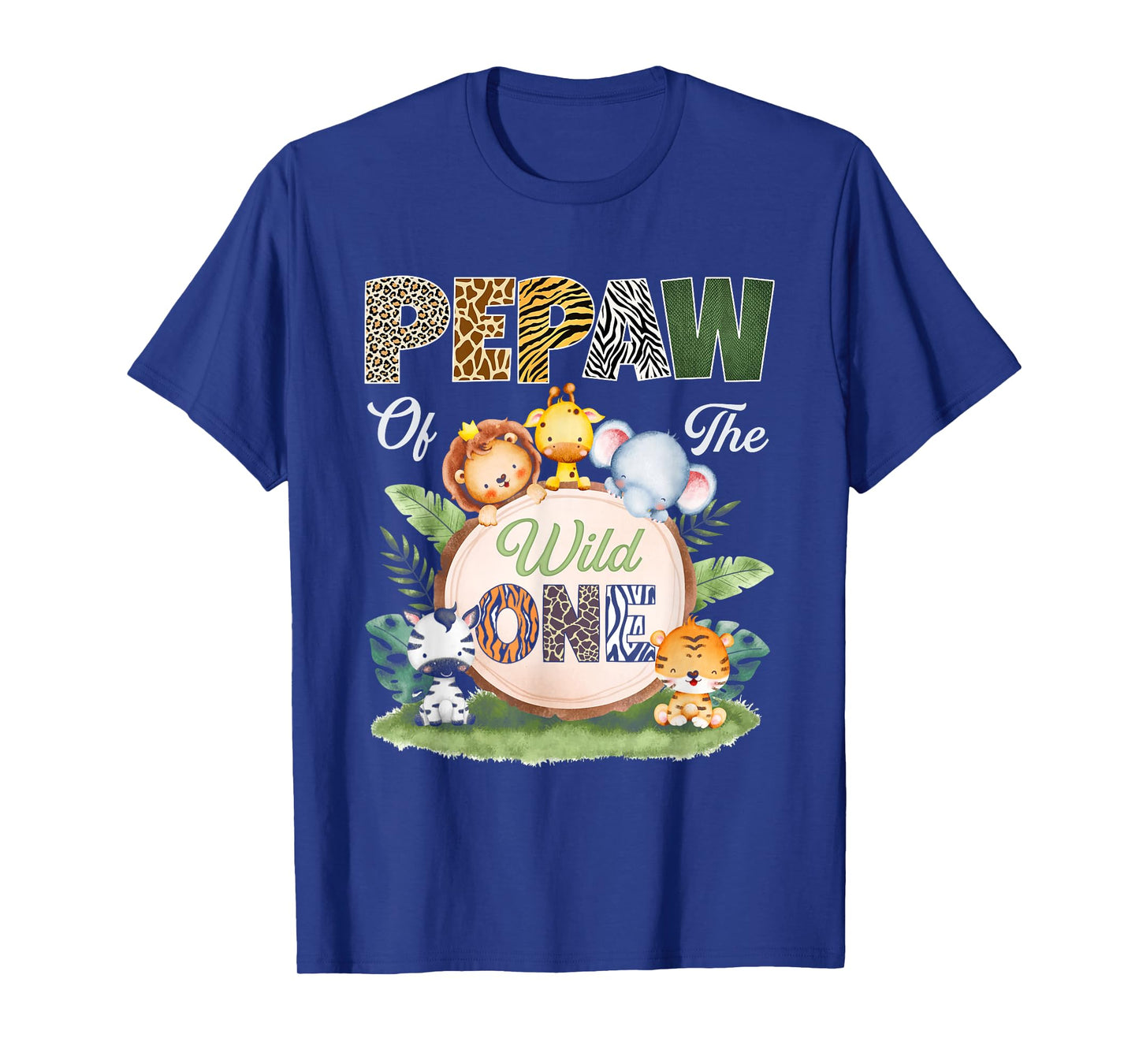 Pepaw of The Wild One 1St Birthday Kids Safari Jungle T-Shirt