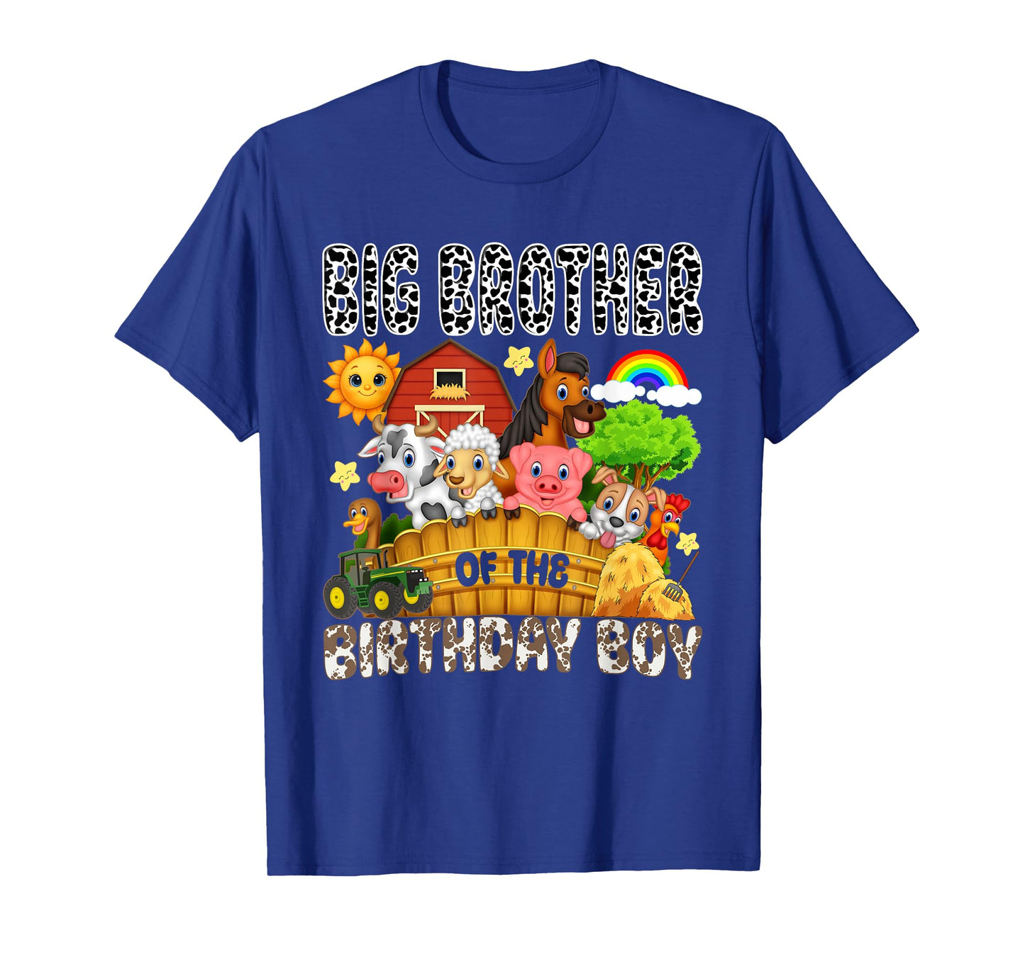 Big Brother of The Bday Boy Farm Animals Matching Farm Theme T-Shirt