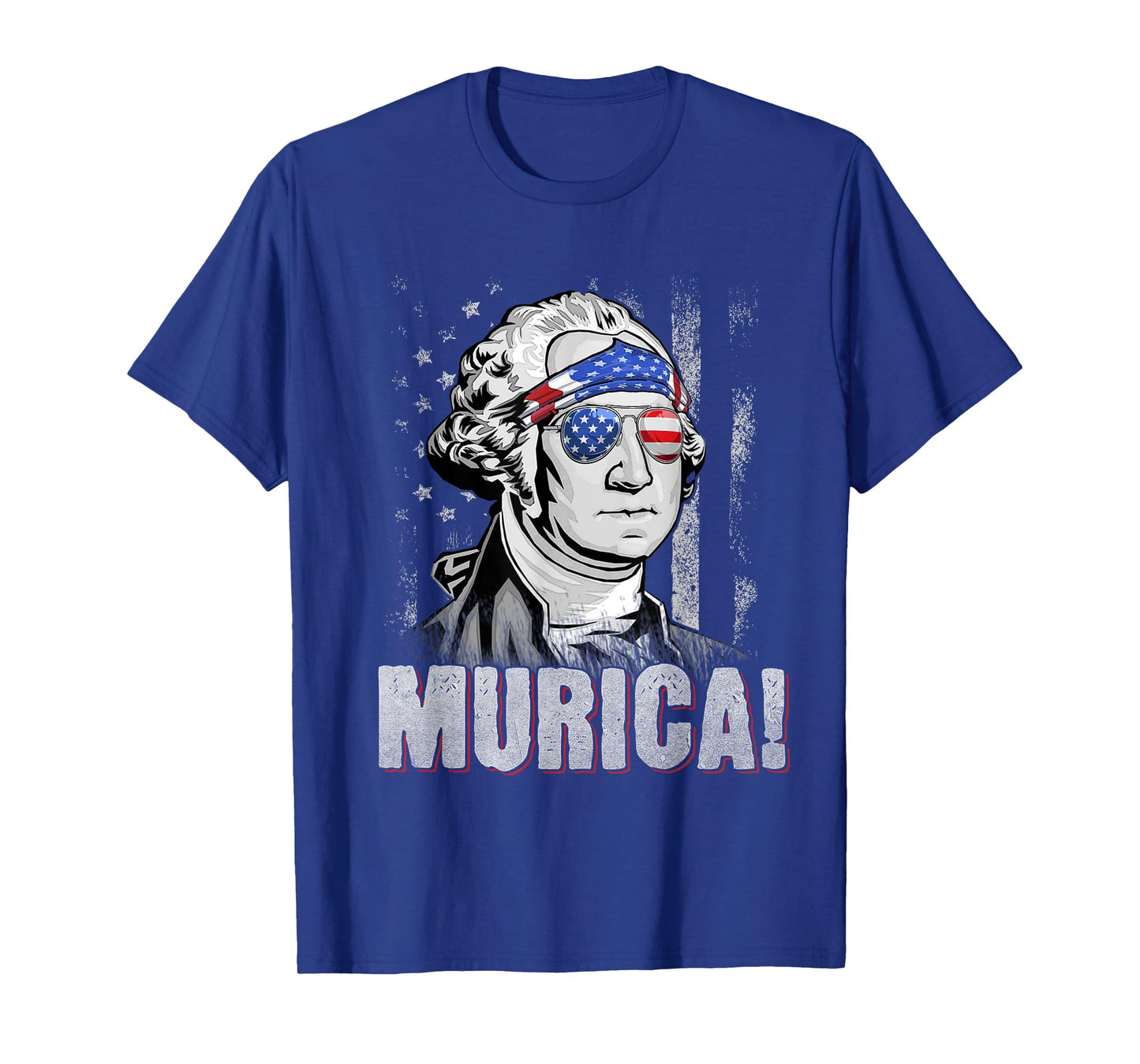 American Flag Murica Patriotic 4th of July George Washington T-Shirt for Women Kids Men