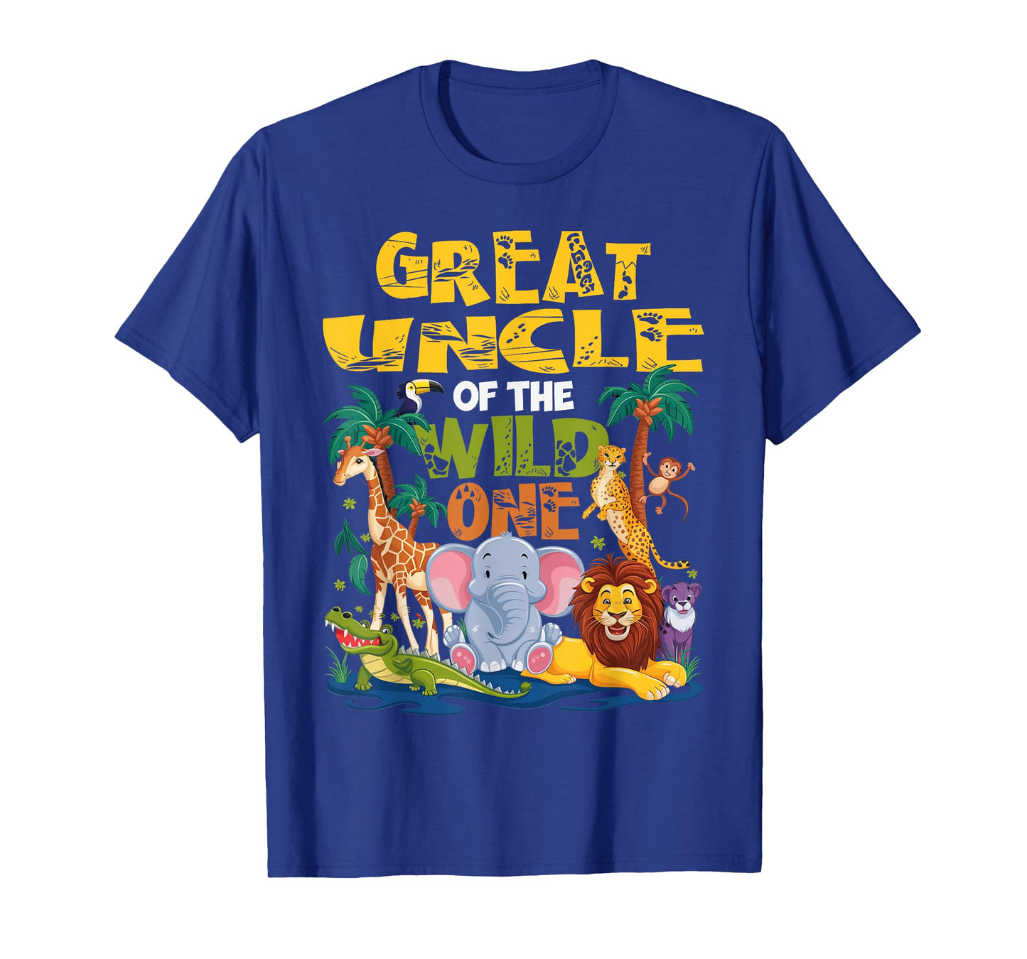 Great Uncle of the Wild One Birthday Safari Jungle Animal T-Shirt