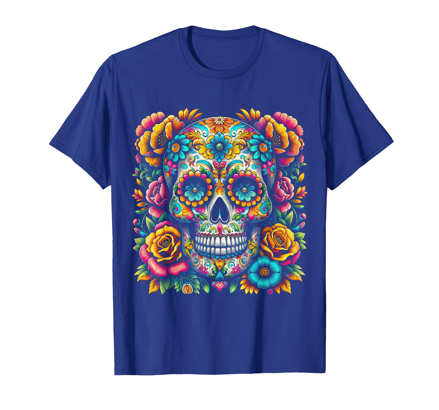De Los Muertos Day of the Dead Sugar Skull Halloween Women T-Shirt