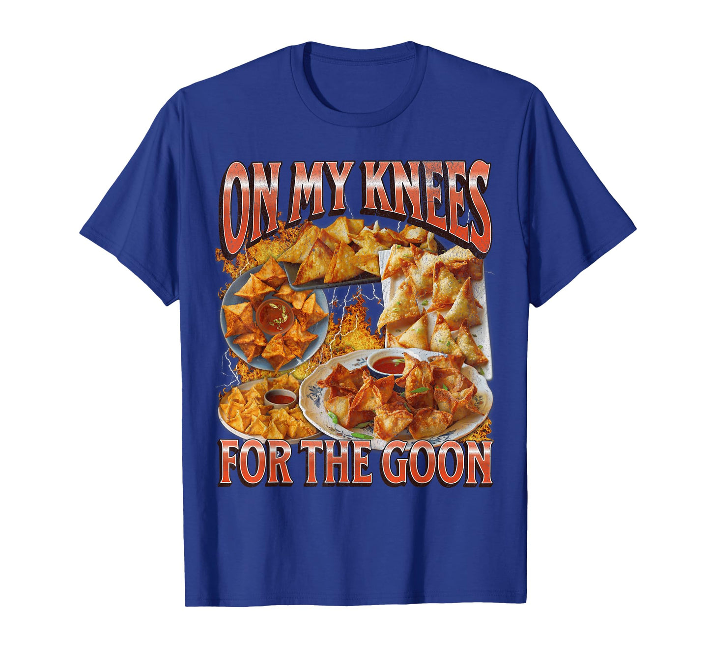 On My Knees Funny Crab Rangoon Meme Bootleg Graphic T-Shirt