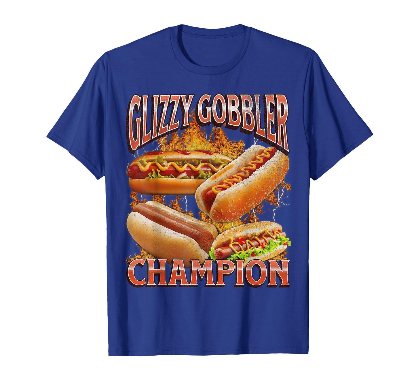 Glizzy Gobbler Funny Wiener Hot Dog Meme Bootleg Graphic T-Shirt for Men Women