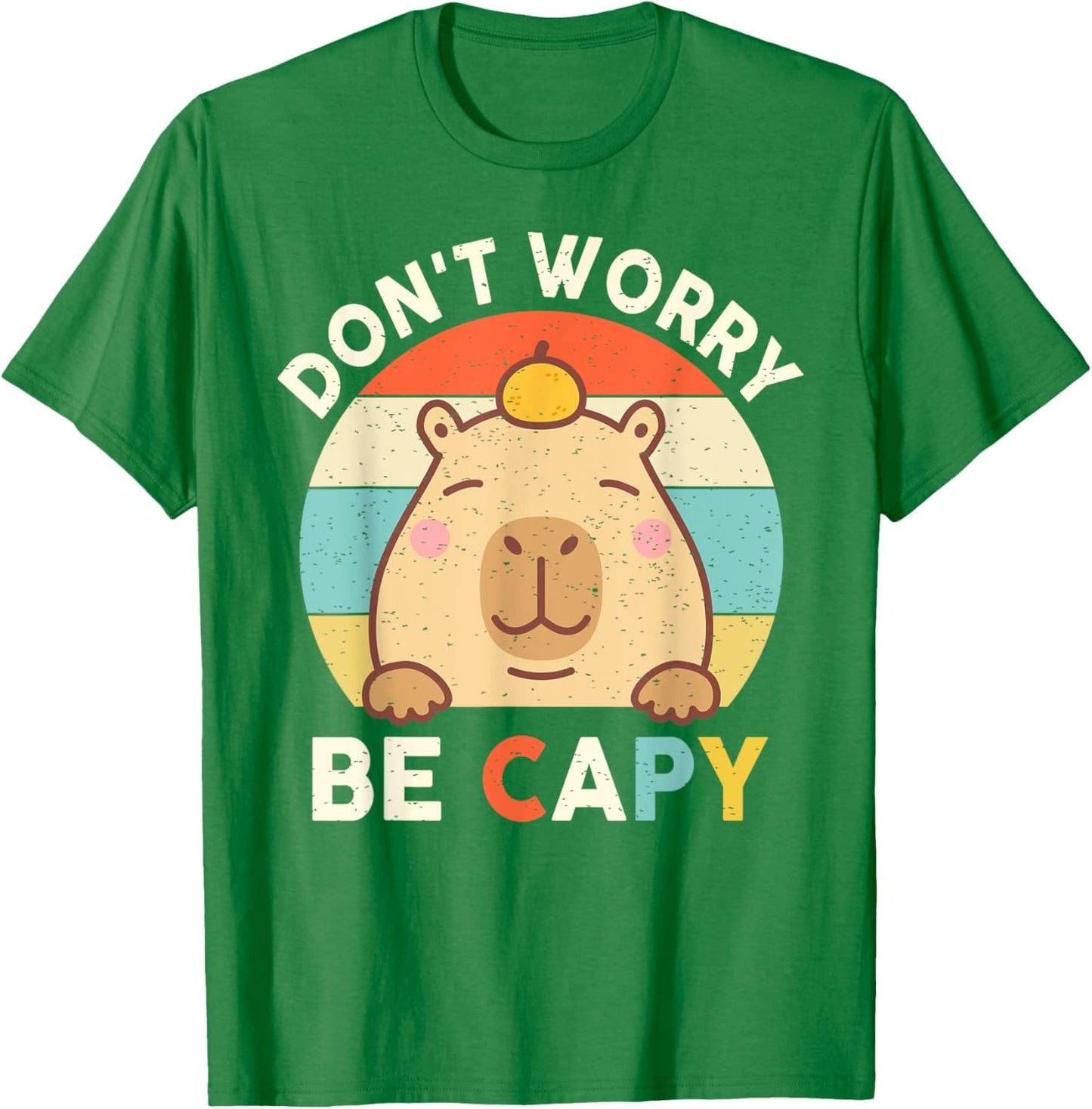 Capybara Shirt Kids Toddler Boys Girls Don’t Worry Be Capy T-Shirt