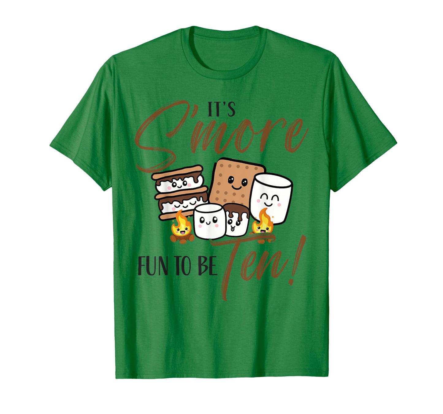 10th Birthday Campfire Marshmallow It's S'more Fun To Be Ten T-Shirt