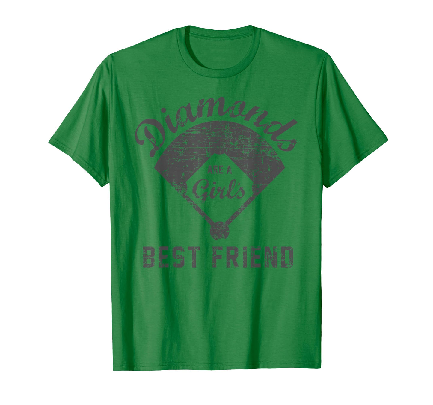 Diamonds are a Girl's Best Friend Shirt Softball Mom Gift T-Shirt