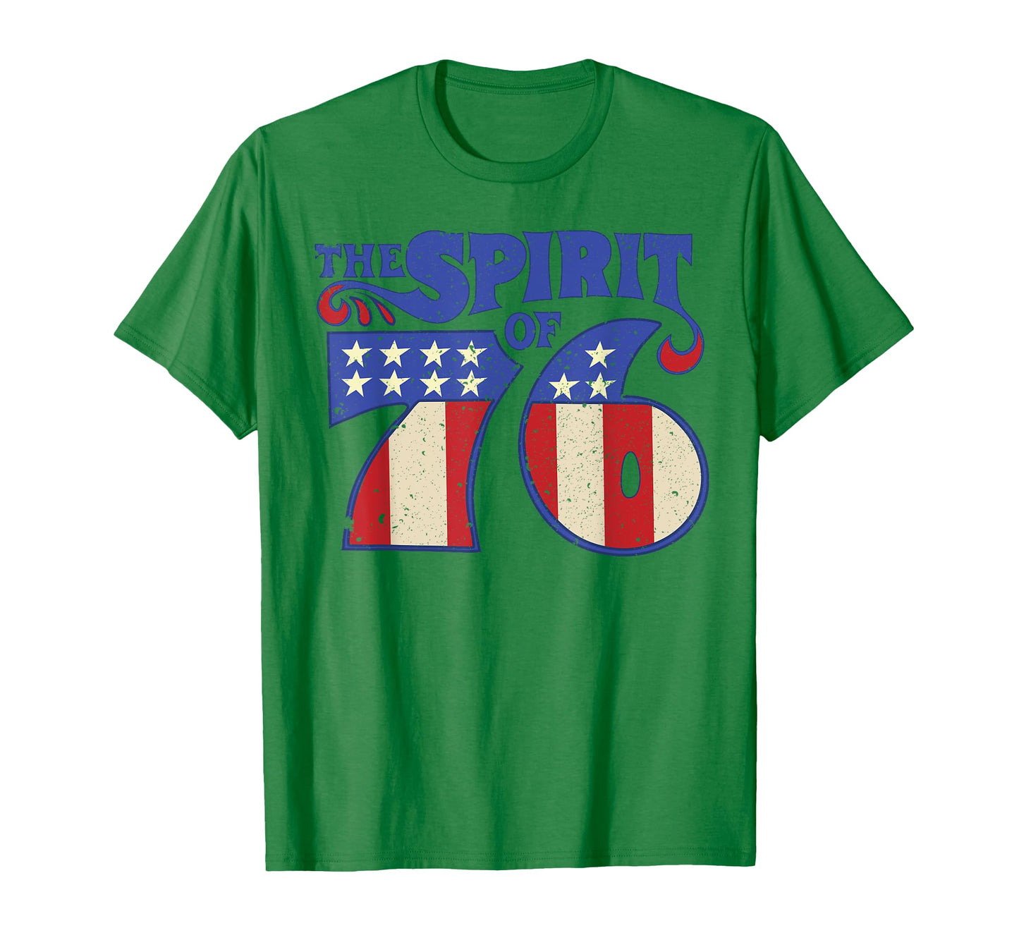 The Spirit 76 Vintage Retro 4th of July Independence Day T-Shirt