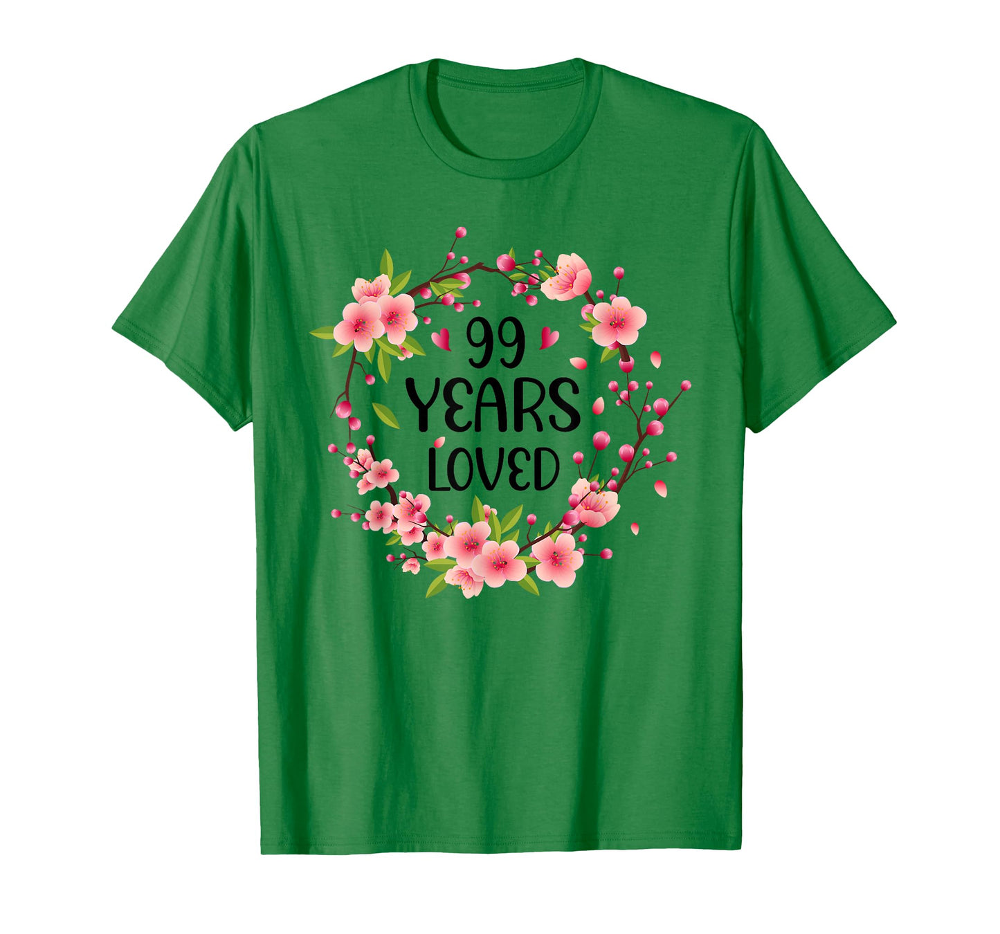Floral 99 Years Old 99th Birthday Women 99 Years Loved T-Shirt