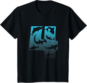 Kids Shark 4th Birthday Under Sea 4 Year Old Birthday Party Theme T-Shirt