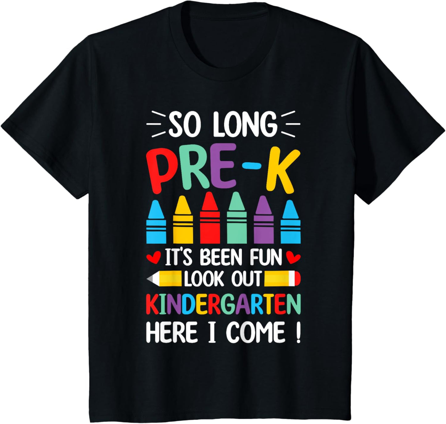Kids So Long Pre-K Graduation Kindergarten Here I Come 2024 T-Shirt