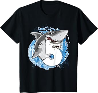 Kids Shark 5th Birthday Boy 5 year old Shark Theme Party 5 Shark T-Shirt