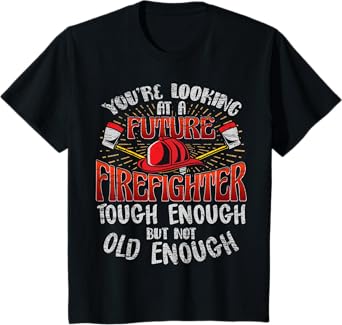 Kids Future Firefighter T shirt Kids Boys Youth Men Funny T-Shirt T-Shirt