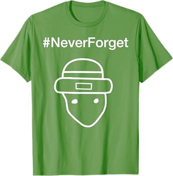 Never Forget Leprechaun Sketch Funny Saint Patricks Day T-Shirt