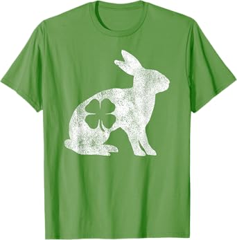 St. Patrick's Day Rabbit Bunny Irish Green Shamrock Clover T-Shirt